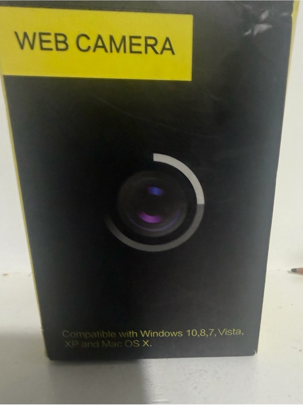 Sleek Black USB Web Camera for Windows & Mac